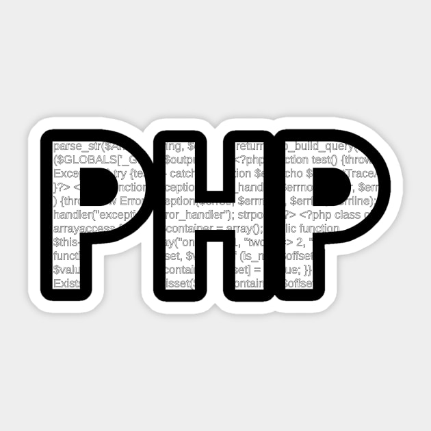 PHP Sticker by AnjPrint